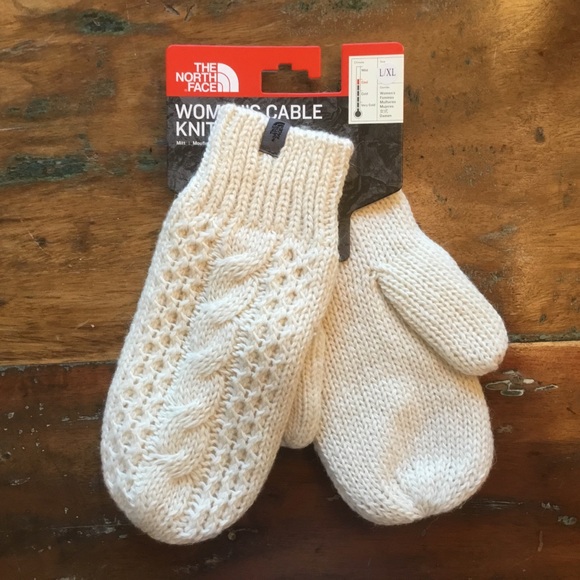The North Face Accessories - The North Face Cable Knit Mitt - Warm Fleece Lined
